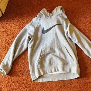 Nike Gray and Black Sweater with Iconic Swoosh